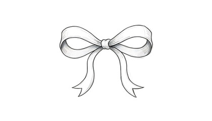 handsketched ribbon on white png background isolated on white background