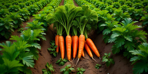 Aerial Drone Footage of Natural Ecological Winter Vegetable Field Carrot and Farming Landscape, Sustainable Agriculture, 4K, Vegetable Field. broccoli field
