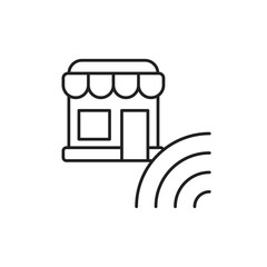 Franchise Icon, Multi-Store Business UI Element.
