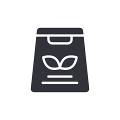 Plant Based Product Packaging Icon Green Seedling Design