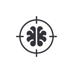 Targeting Brain Intellect Focus Mind Intelligence Icon