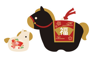 午の土鈴　干支の置物