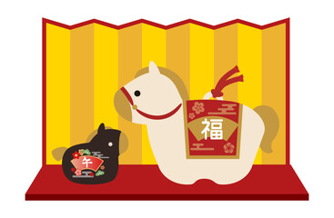 午の土鈴　干支の置物