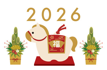 午の土鈴　干支の置物