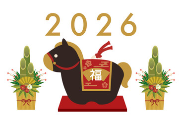 午の土鈴　干支の置物