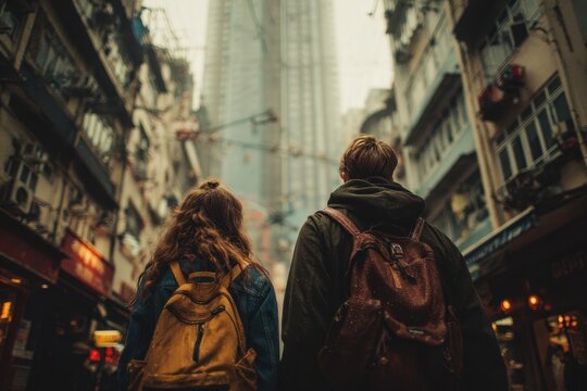 We enjoy discovering new locations Scene of a young couple touring a city - Powered by Adobe