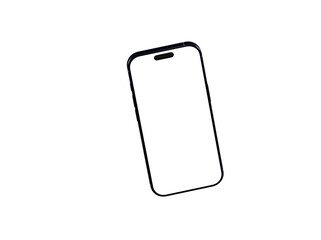 Clean, minimalist smartphone mockup with blank screen. Perfect for app presentations, website designs, and technology concepts.