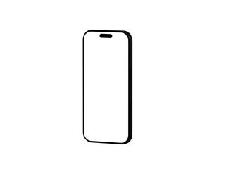 High-quality image of a modern smartphone with a blank screen, perfect for app presentations or website mockups.