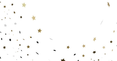 Gold Black Stars Confetti Scatter
