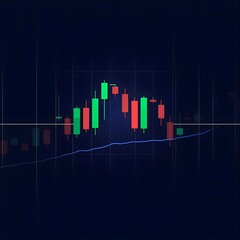 stock market graph on black