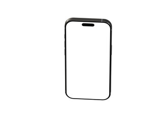 High-quality image of a modern smartphone with a blank screen, perfect for app presentations or website mockups.  Clean and minimalist design.