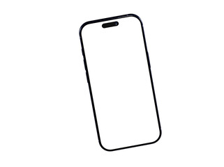 Clean, minimalist smartphone mockup with blank screen. Perfect for app presentations or website designs.