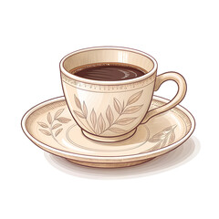 Obraz premium High Quality Vector Cup Illustration on White Background