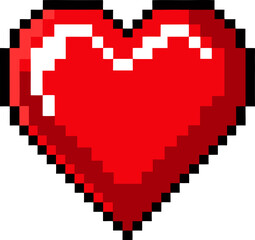 Fototapeta premium pixel heart pixel