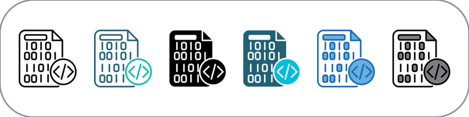 Code Icon Pack Multistyle Illustration