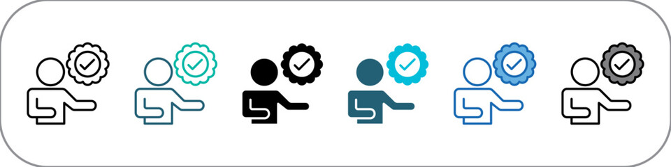 Approver Icon Pack Multistyle Illustration
