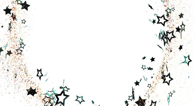 Festive star shapes on a white backdrop, ideal for celebrations, holidays, and general design elements. Use this for event marketing, greetings