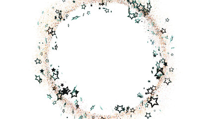 Fototapeta premium Stylish illustration of star ring frame on white background, perfect for any holiday celebration and event background for designs