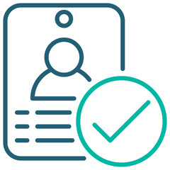 Pass Outline Blue Icon