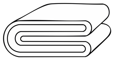 Folded Cloth Fabric Textile Material Monochrome Graphic Illustration