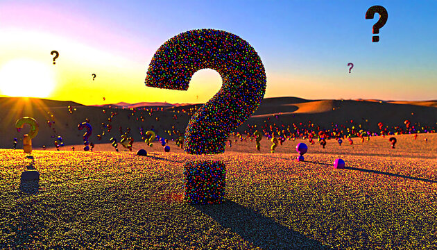 Punctuation Symbols Surreal Depth Design Artwork With Modern Style