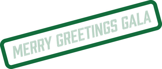 Merry Greetings Gala invitation stamp for high end charity events and festive parties