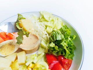 Bright and Vibrant Assortment of Fresh Cut Vegetables Served for a Healthy Appetizer