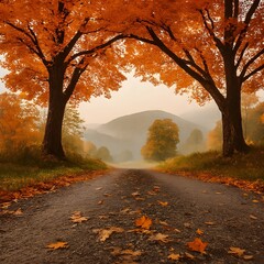 road in autumn