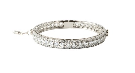 Diamond bracelet jewelry isolated on white background