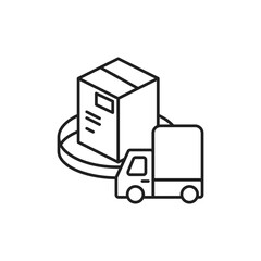 Delivery Icon, Parcel Logistics Branding Asset for Teams.