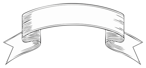 Vintage banner with engraved lines and empty space for text