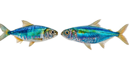 Fototapeta premium Colorful Tropical Fish with Shimmering Scales in Underwater Scene
