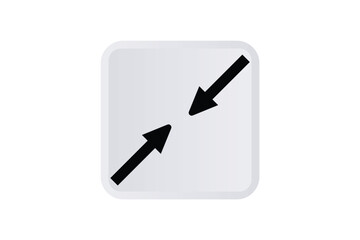 Expand arrow maximize icon, Extend Icon on white background.