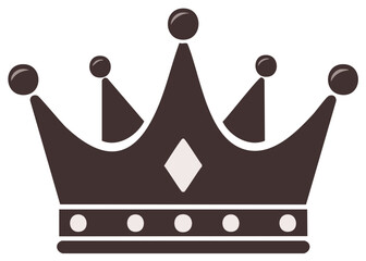 Regal crown vector icon symbolizing monarchy, power, and luxury