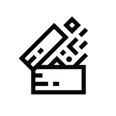 Money Exploding from Box or Wallet Financial Outline Icon