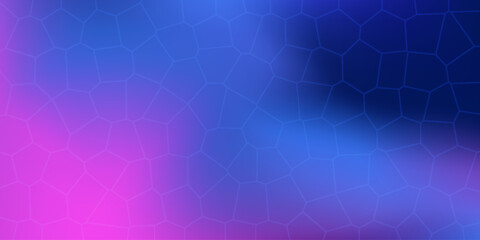 Glowing blue and pink abstract color gradient banner poster cover design, dark blured texture, copy space