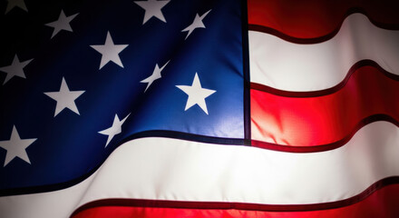 American Flag Symbol of United States Patriotism and Independence Fabric Design USA National Symbolism Stars and Stripes Nation Allegiance Honor Pride