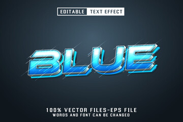 Blue Editable Text Effect