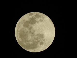 full moon over black