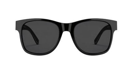 Stylish black sunglasses offer eye protection from the sun
