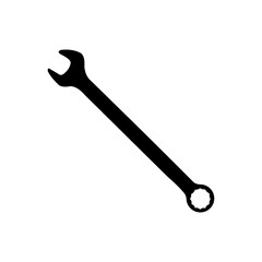 adjustable wrench isolated on white
