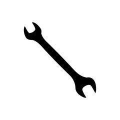 adjustable wrench isolated on white