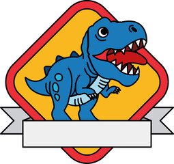 logotype of A cartoon dinosaur