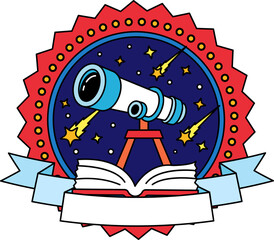 logotype icon of a telescope