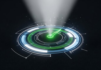 Futuristic Digital HUD Interface Data Technology Concept with vector illustration