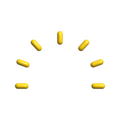 3D surprise expression symbol. Important, emphasis, attention concepts. Decorative design isolated illustration.	