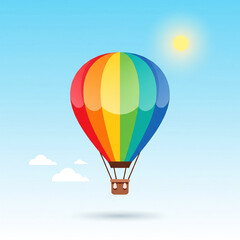 Naklejka premium hot air balloon in sky