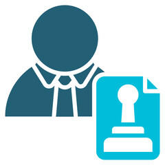 Permitter Blue White Icon