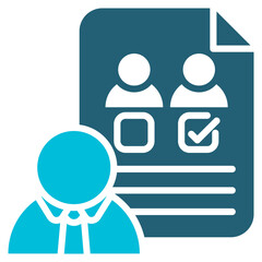 Assigner Blue White Icon