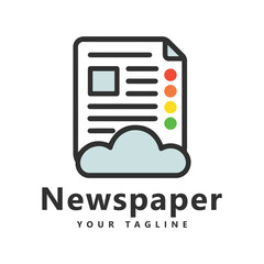 News paper logo design template